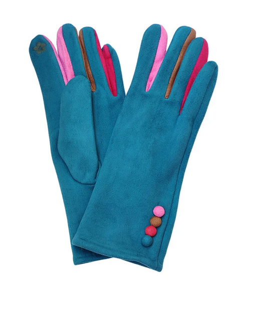 ADRIANA - GANTS TRES DOUX COLORIS BLEU