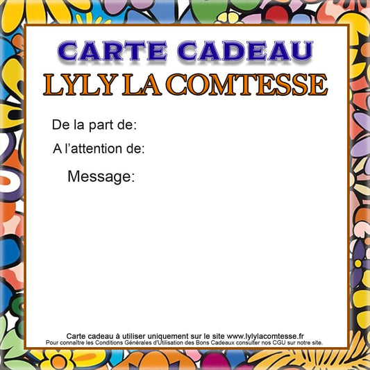 Cartes Cadeaux Lyly la Comtesse