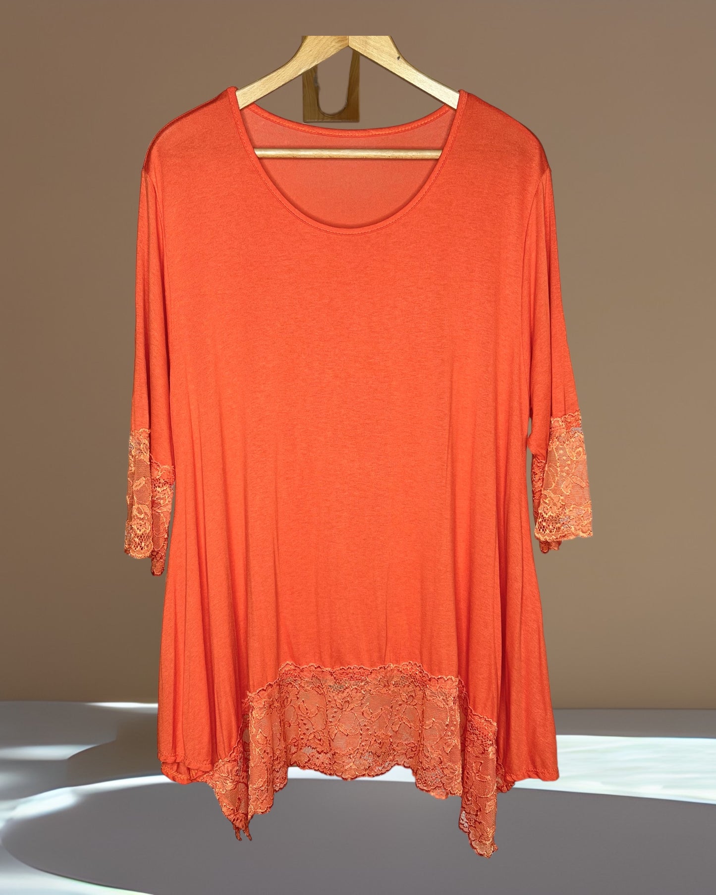 CINDY - TOP ORANGE TAILLE 46 A 56/58