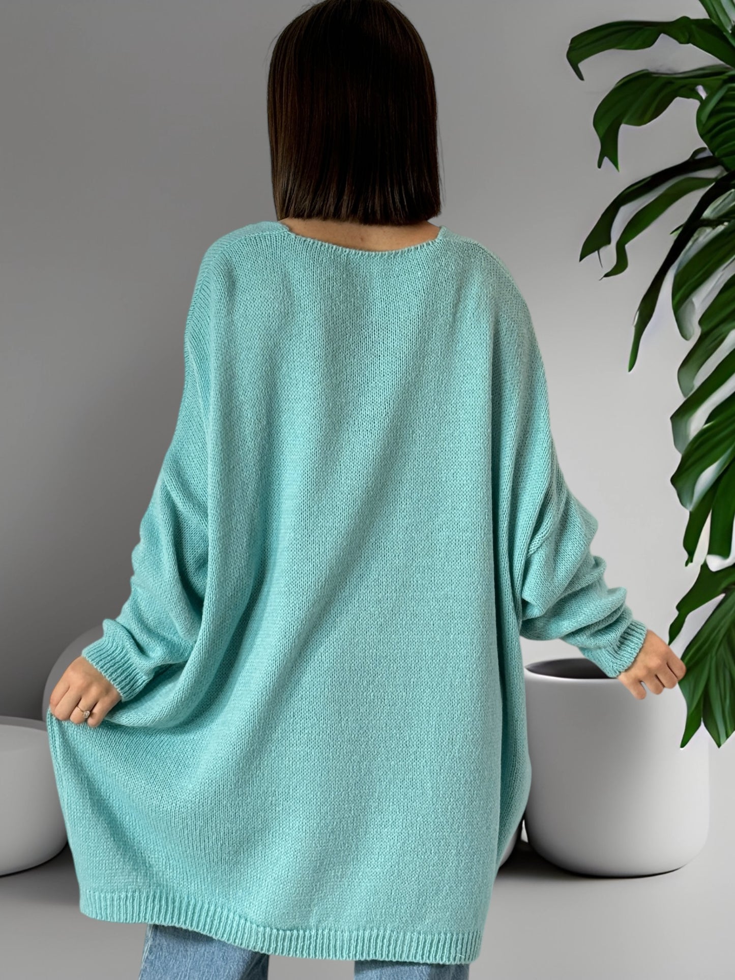 JE M'EN FOUS - PULL OVERSIZE LAGON JUSQU'A LA TAILLE 56