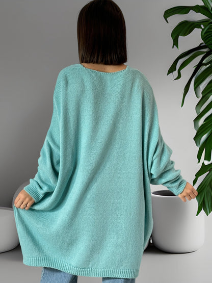 JE M'EN FOUS - PULL OVERSIZE LAGON JUSQU'A LA TAILLE 56