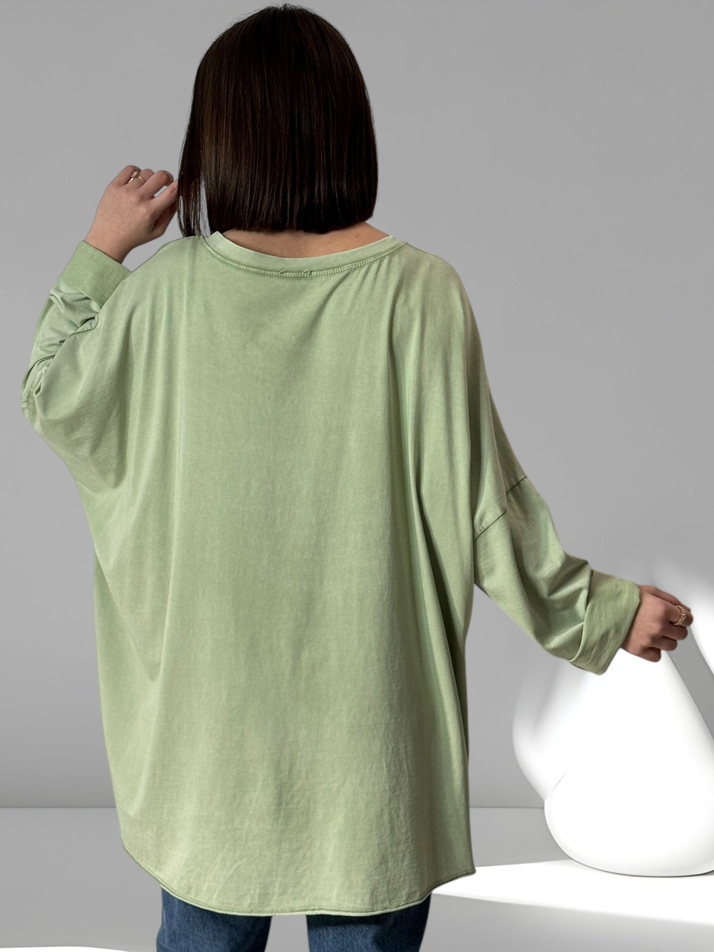 CLOE - T-SHIRT OVERSIZE VERT JUSQU'A LA TAILLE 56