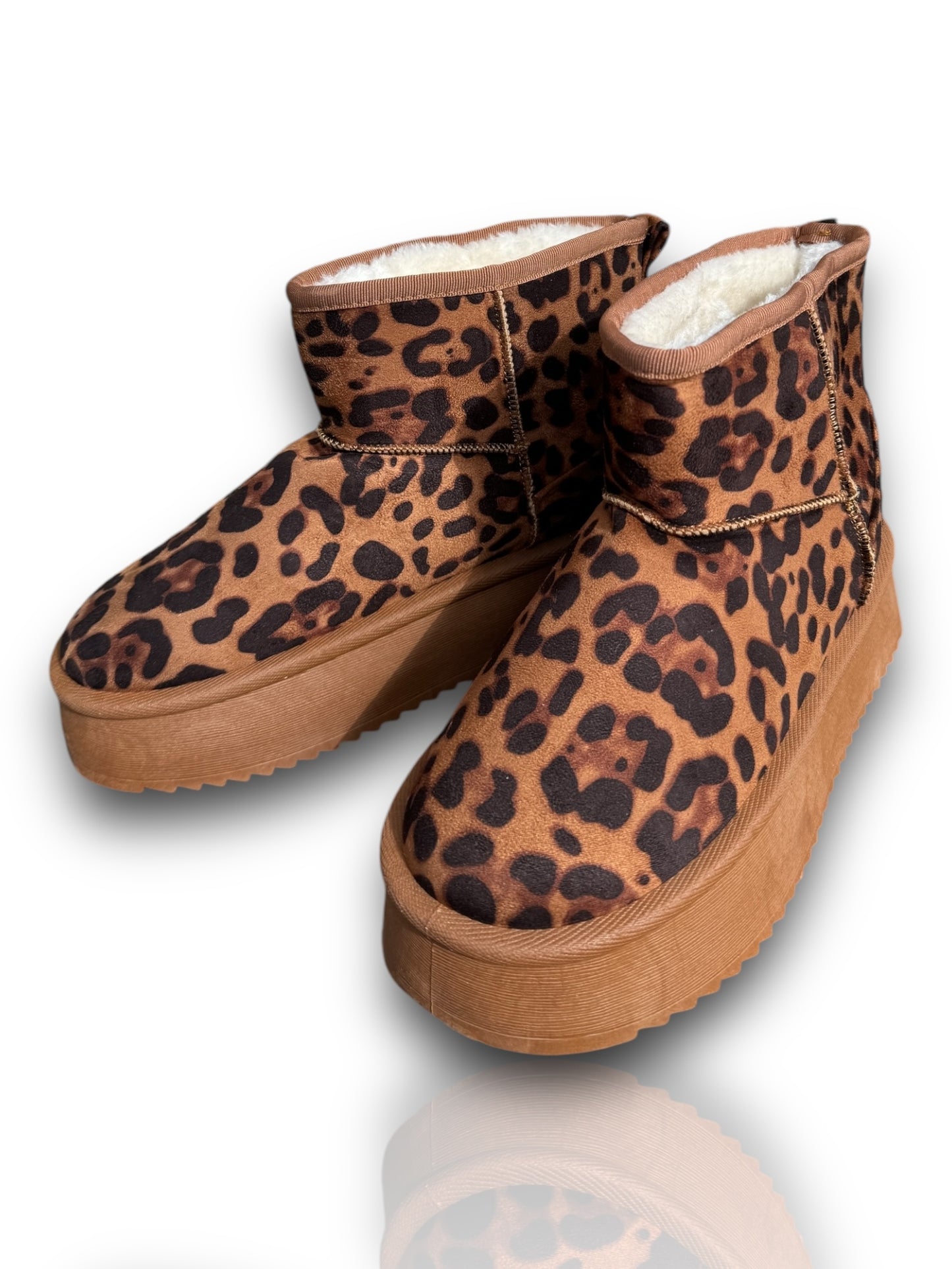 CLEO - BOOTS LEOPARD SEMELLE PLATEFORME INTERIEUR MOUMOUTE