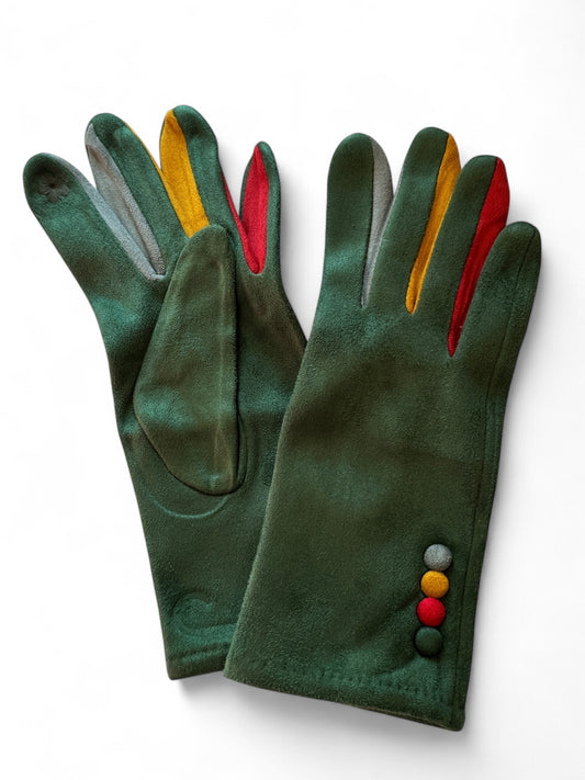 ADRIANA - GANTS TRES DOUX COLORIS VERT