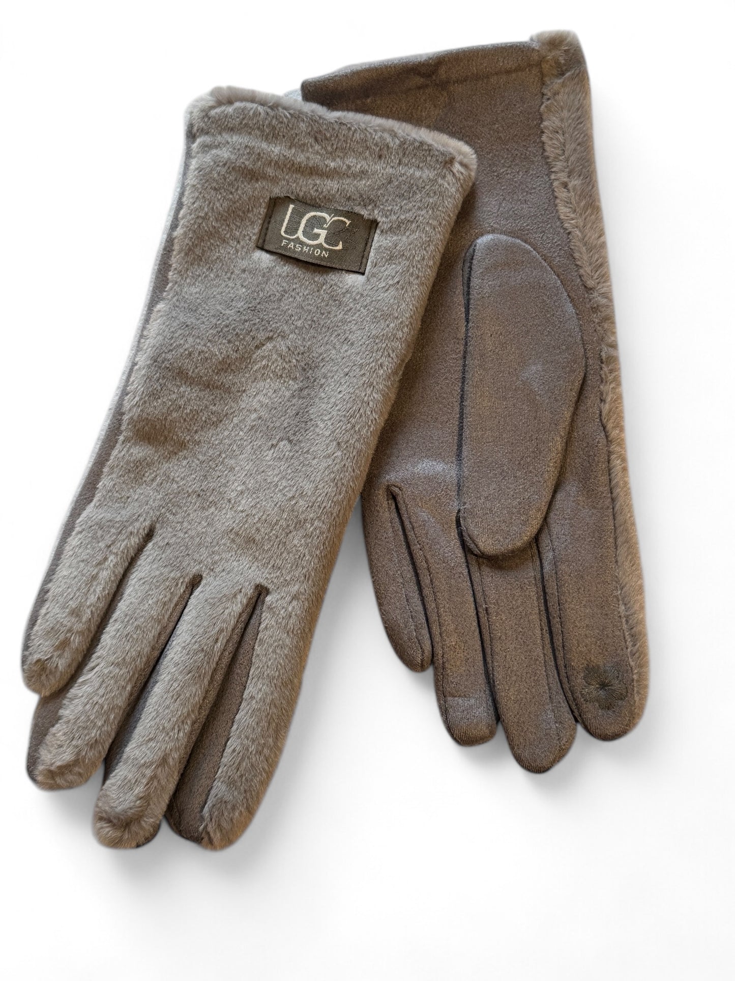 TAYLOR - GANTS TRES DOUX EN MOUMOUTE COLORIS GRIS