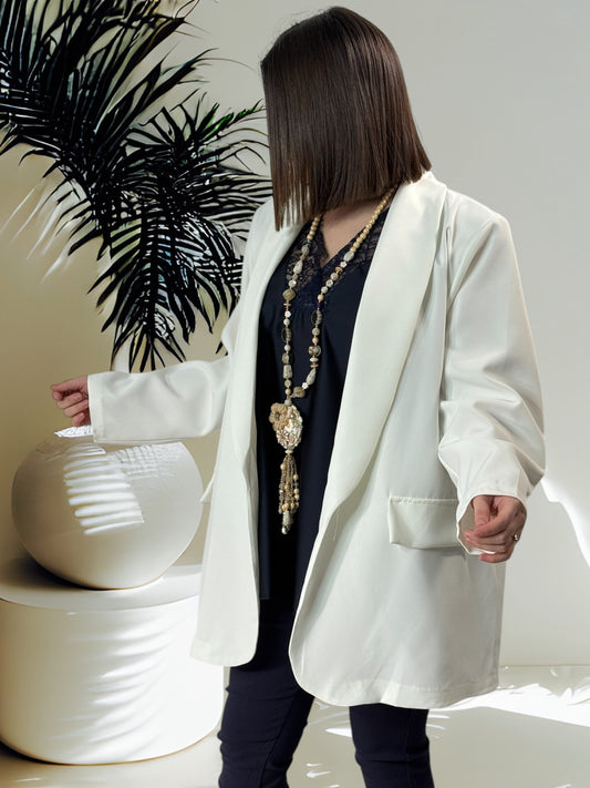 ROXANE - BLAZER BLANC JUSQU'A LA TAILLE 52