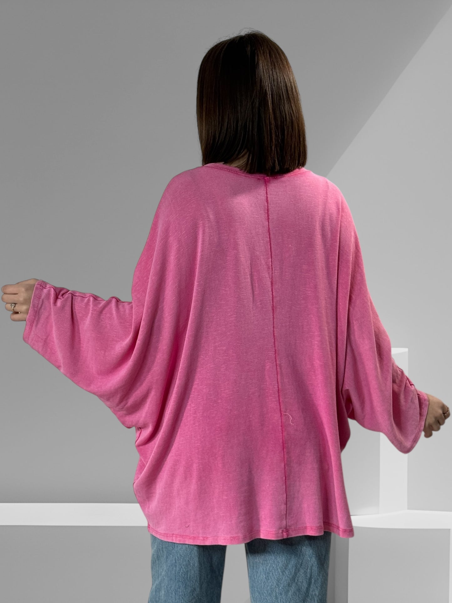 SERGIO - T-SHIRT OVERSIZE ROSE JUSQU'A LA TAILLE 58