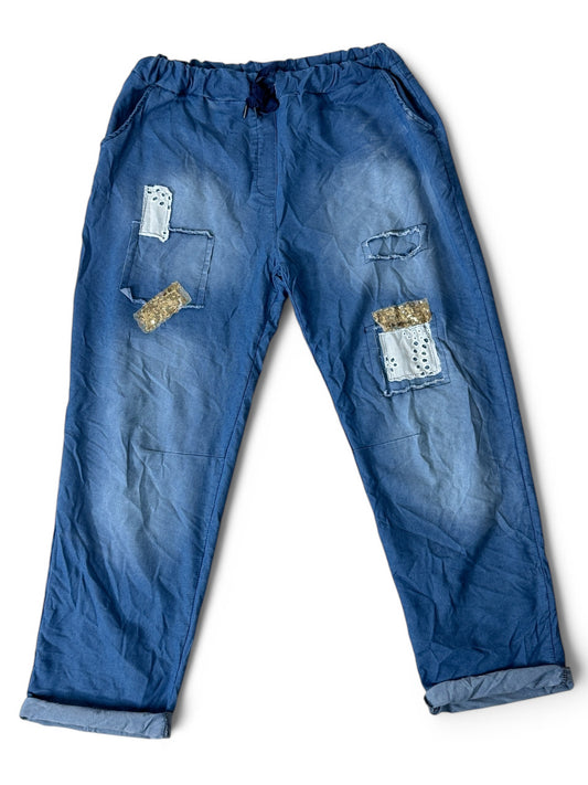 OSCAR - JEAN EFFET USE AVEC PATCH TAILLE 48 A 54