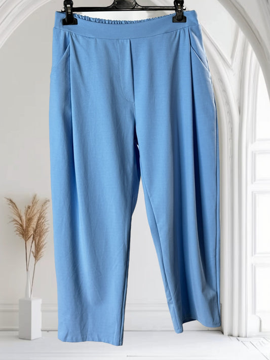 LUIGI - PANTALON A PINCES BLEU CIEL TAILLE 46 A 52