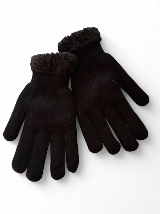 LAETITIA - GANTS INTERIEUR FOURRURE COLORIS NOIR