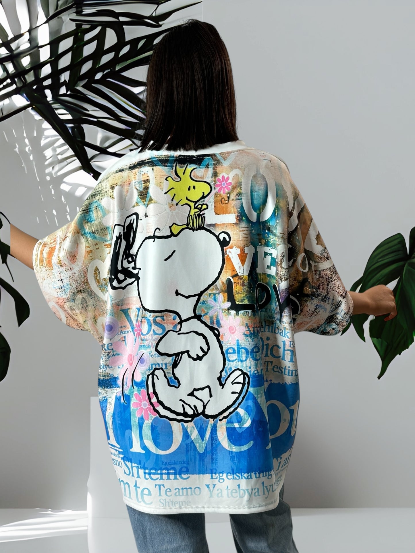 GLORIA - T-SHIRT OVERSIZE MOTIF SNOOPY JUSQU'A LA TAILLE 56