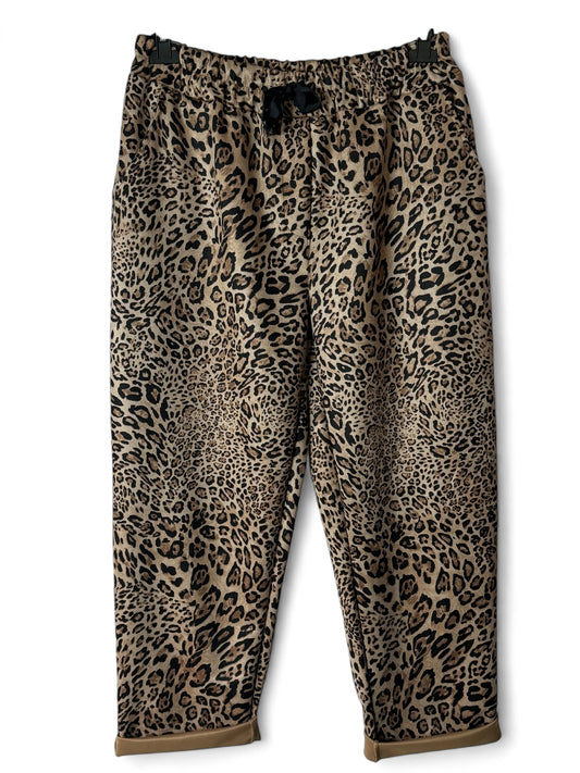 LUDO - PANTALON ASPECT DAIM  LEOPARD 46/48 A 52/54