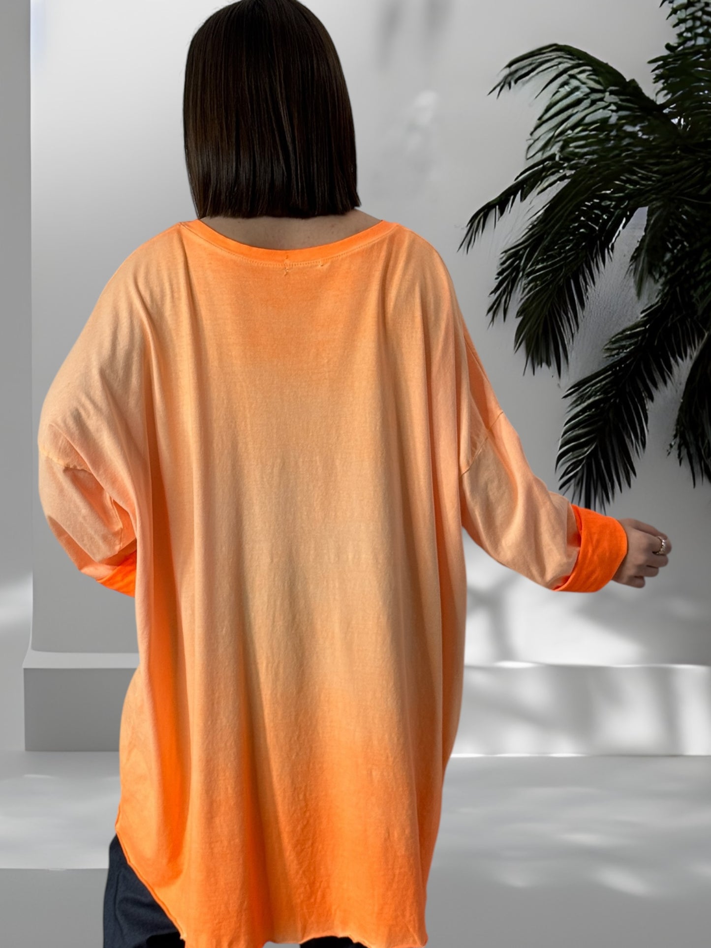 BIANCA - T-SHIRT OVERSIZE ORANGE JUSQU'A LA TAILLE 60