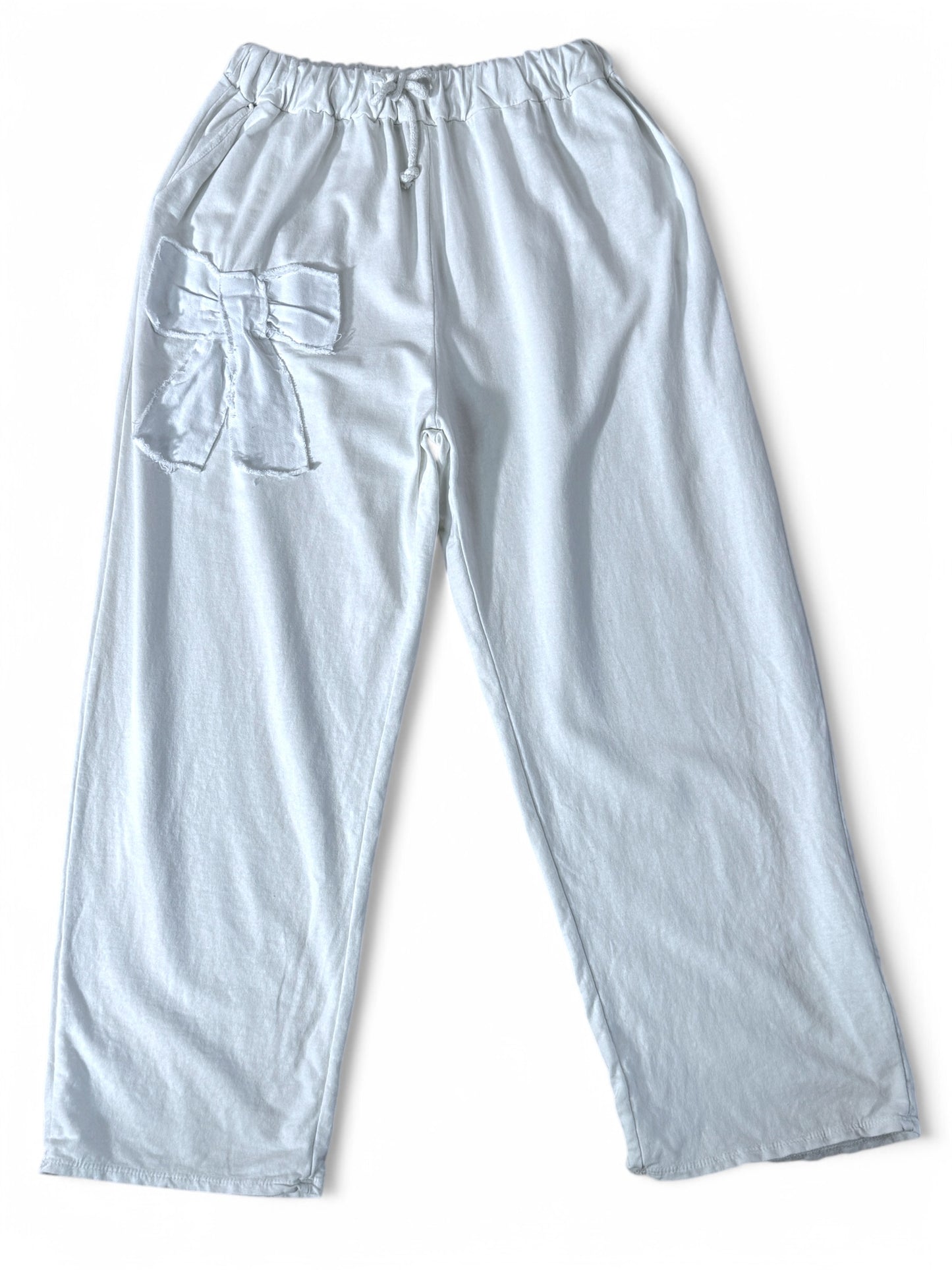 DORIAN - PANTALON BLANC SPORTSWEAR EN COTON TAILLE 48 A 54/56