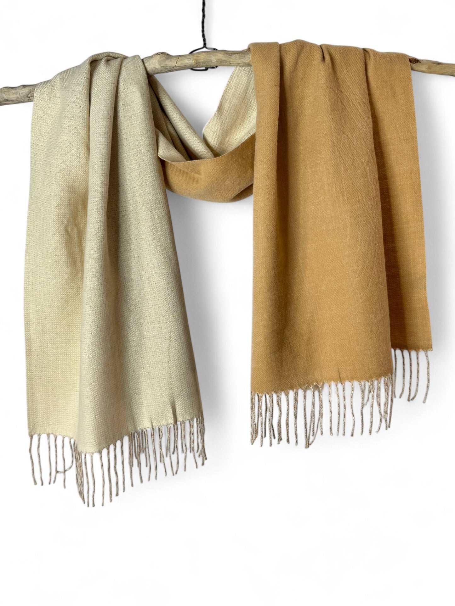 CAROLA - ECHARPE DOUCE REVERSIBLE COLORIS CAMEL