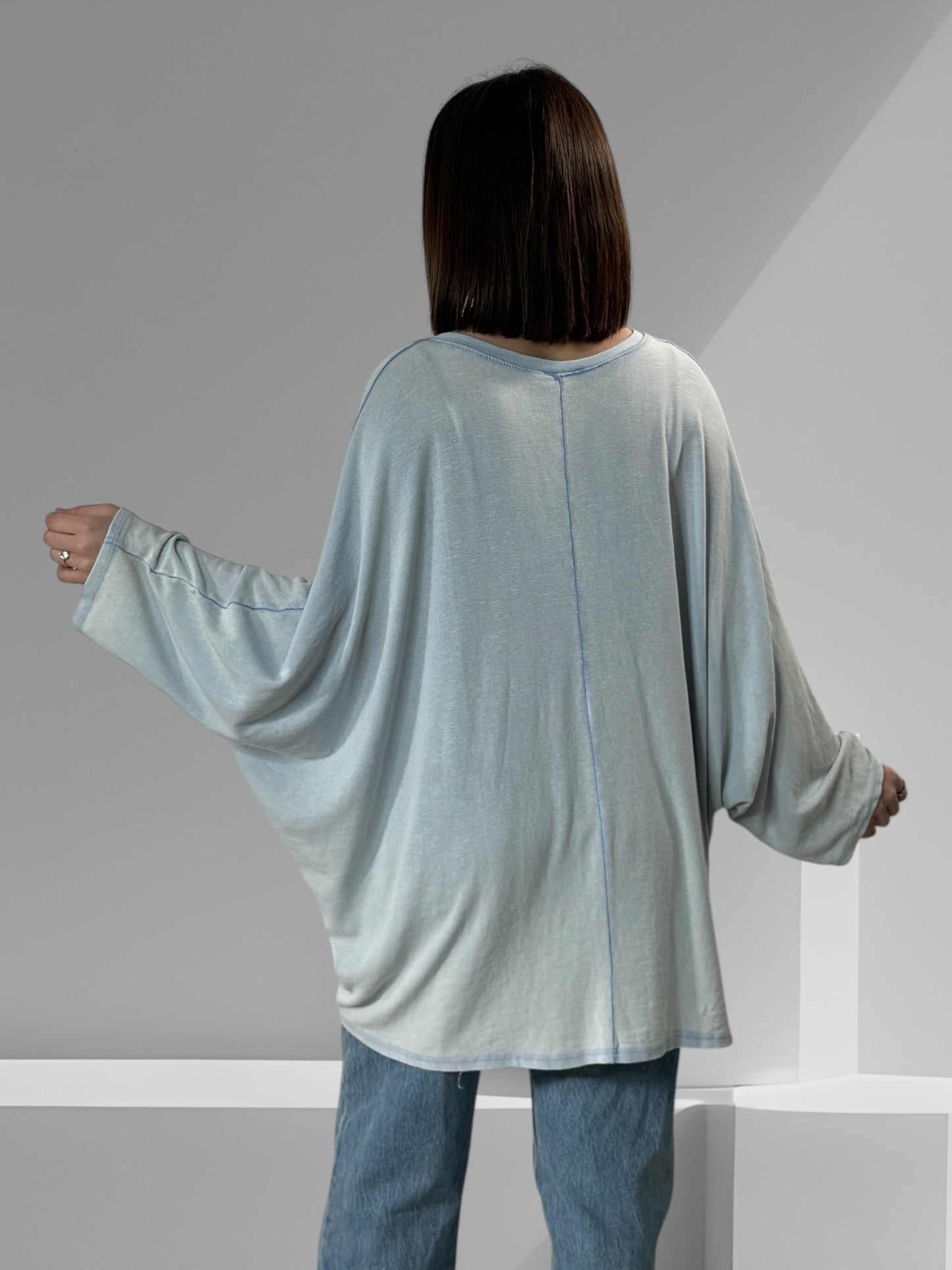 SERGIO - T-SHIRT OVERSIZE BLEU CIEL JUSQU'A LA TAILLE 58