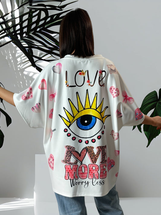 GLORIA - T-SHIRT OVERSIZE MOTIF OEIL JUSQU'A LA TAILLE 56