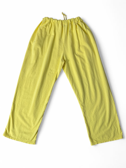 DORIAN - PANTALON JAUNE SPORTSWEAR EN COTON TAILLE 48 A 54/56