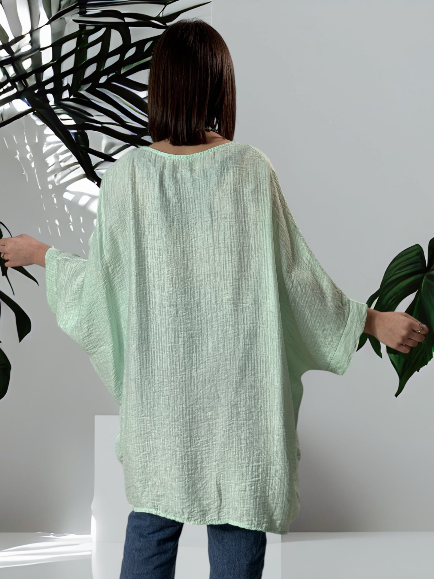 KATHY - TUNIQUE OVERSIZE LAGON JUSQU'A LA TAILLE 56