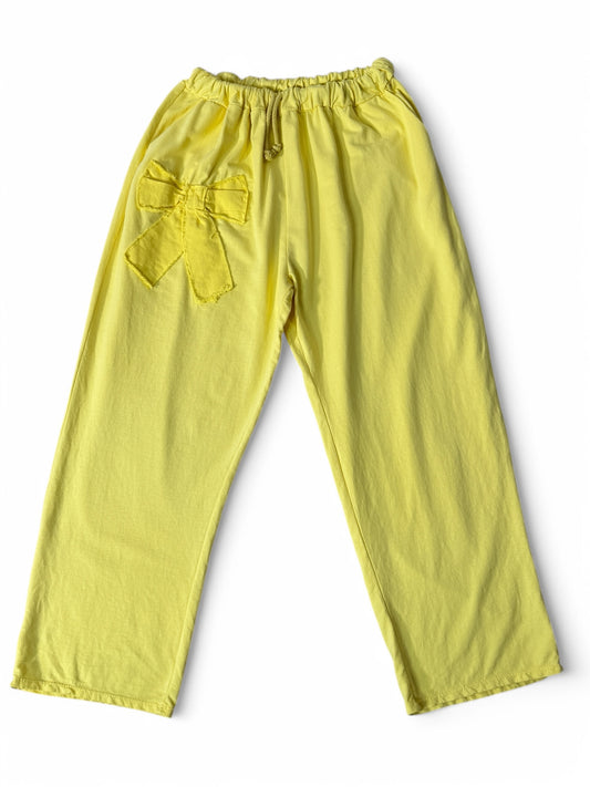 DORIAN - PANTALON JAUNE SPORTSWEAR EN COTON TAILLE 48 A 54/56