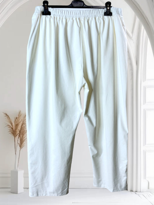 LUIGI - PANTALON A PINCES BLANC TAILLE 46 A 52