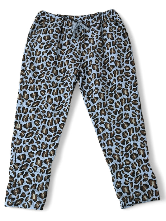 TOM - PANTALON SPORTSWEAR LEOPARD BLEU TAILLE 46 A 52