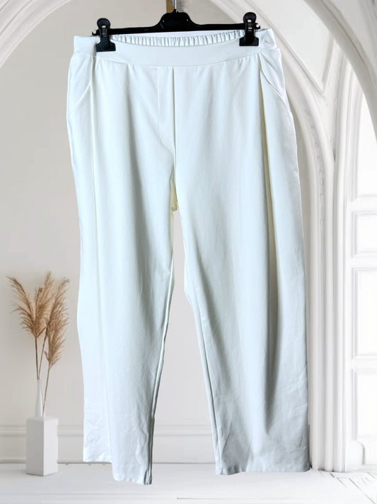 LUIGI - PANTALON A PINCES BLANC TAILLE 46 A 52