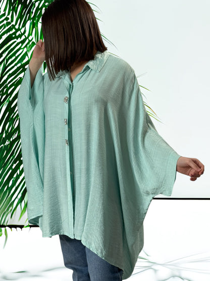 COCO - CHEMISE OVERSIZE LAGON JUSQU'A LA TAILLE 58