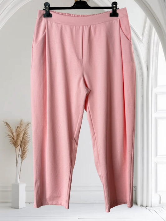 LUIGI - PANTALON A PINCES ROSE TAILLE 46 A 52