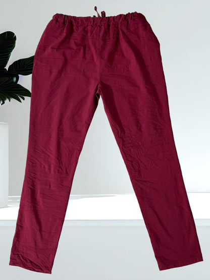 JAMES - PANTALON SPORTSWEAR BORDEAUX TAILLE 52 A 56