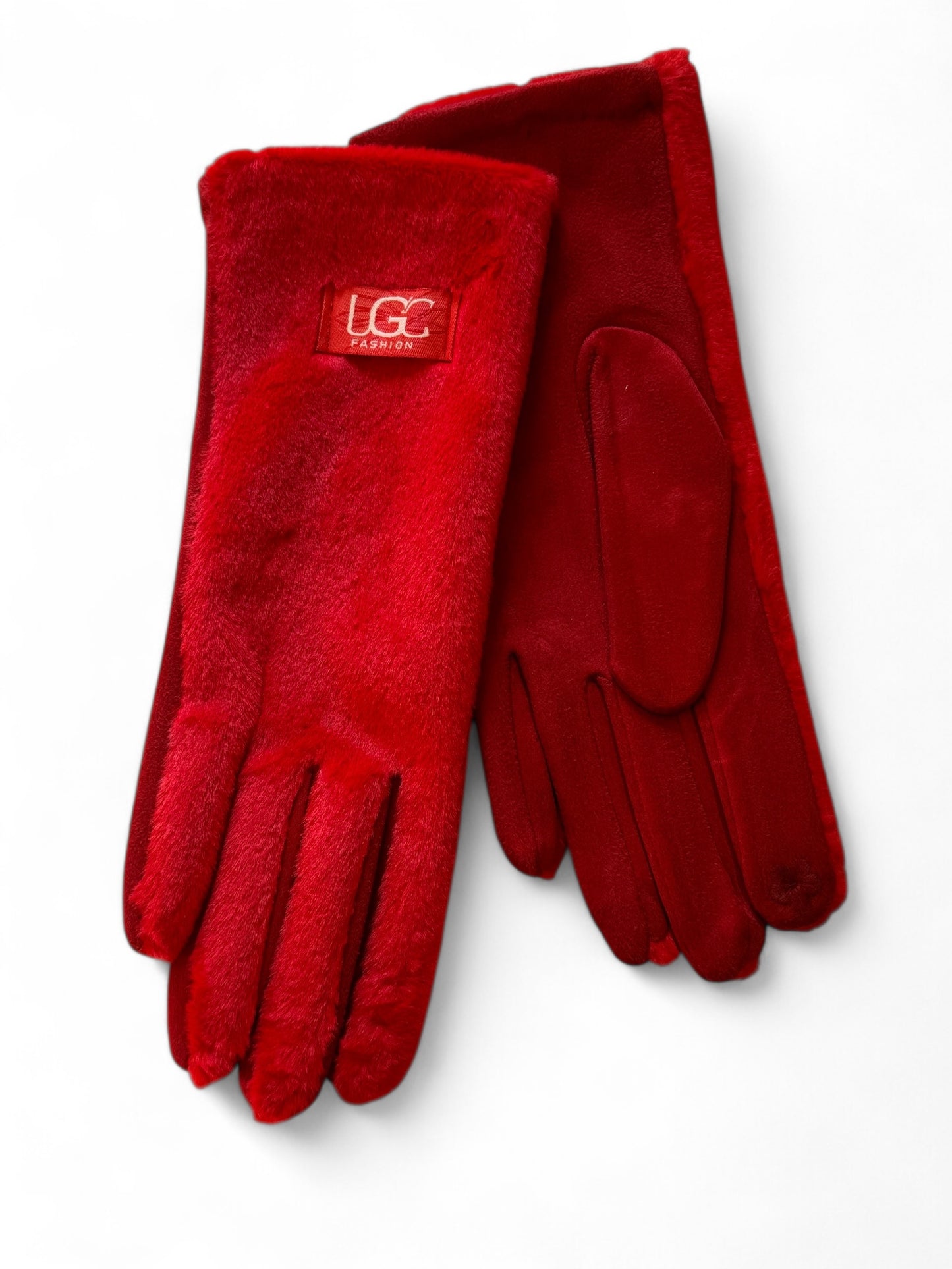 TAYLOR - GANTS TRES DOUX EN MOUMOUTE COLORIS ROUGE