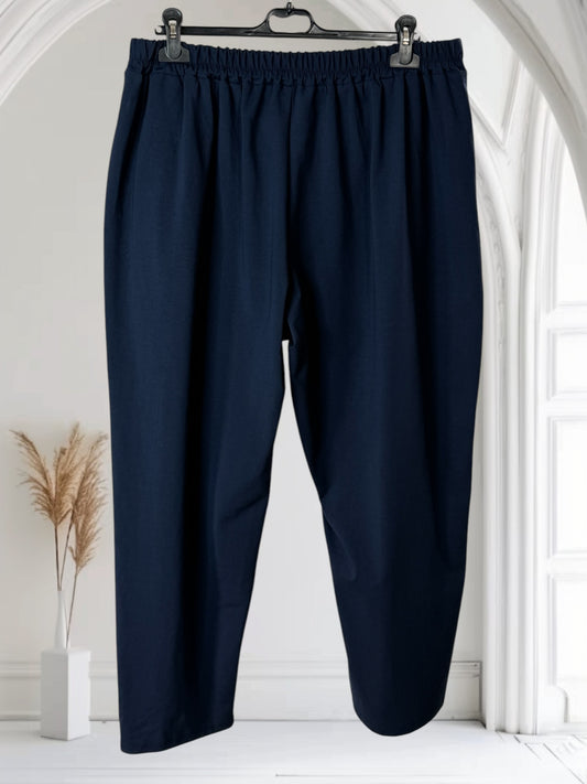 LUIGI - PANTALON A PINCES MARINE TAILLE 46 A 52