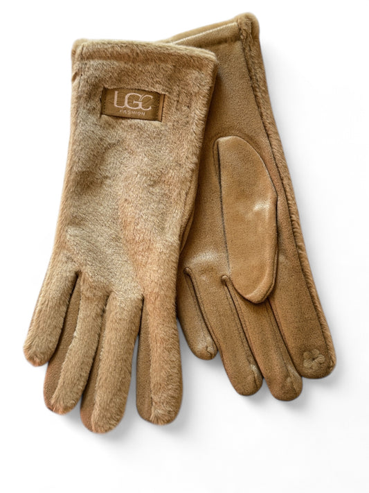 TAYLOR - GANTS TRES DOUX EN MOUMOUTE COLORIS BEIGE