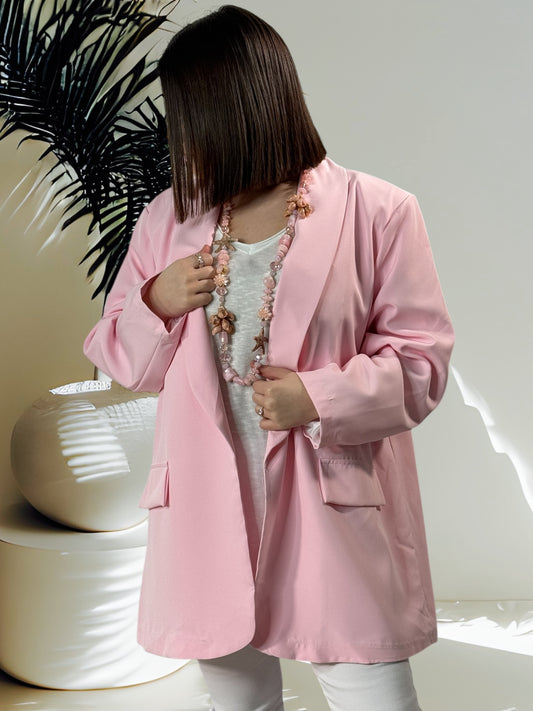 ROXANE - BLAZER ROSE JUSQU'A LA TAILLE 52