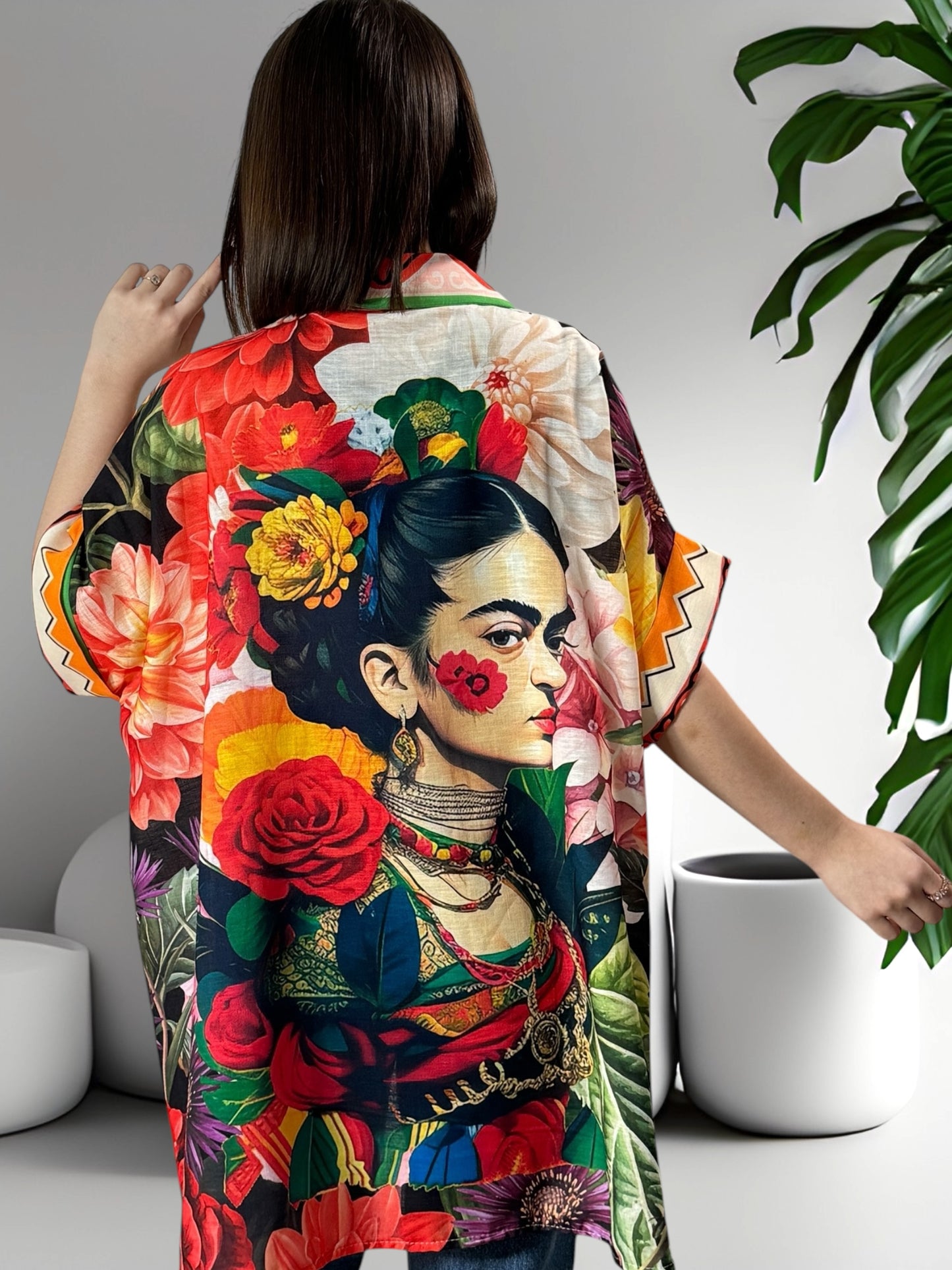 NATHY - CHEMISE OVERSIZE MOTIF FRIDA KAHLO JUSQU'A LA TAILLE 56