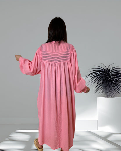 PRALINE - ROBE BOHEME ROSE JUSQU'A LA TAILLE 56/58